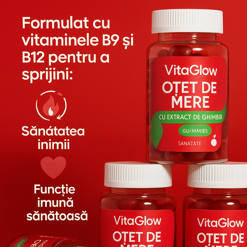 Ofertă 1+1 GRATIS – VitaGlow Gummies pentru un corp de vis! 🍏