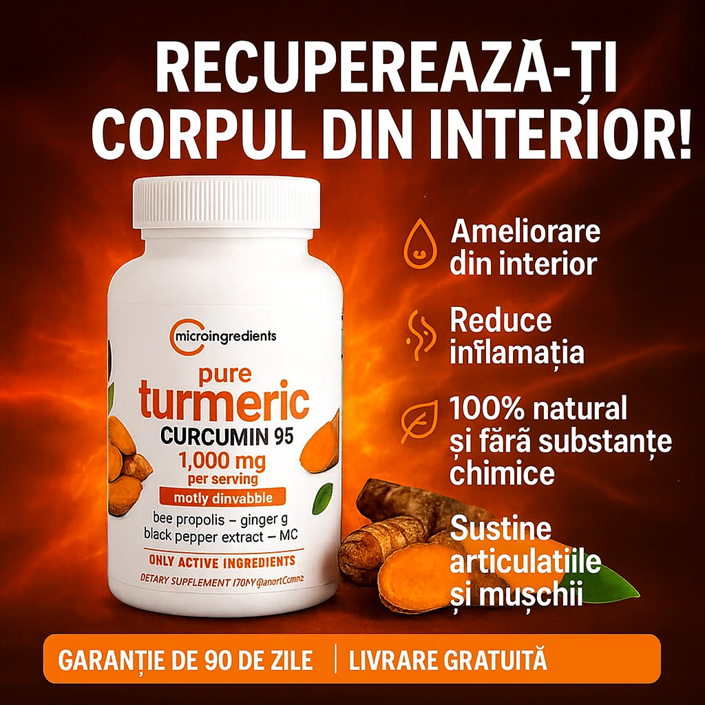 Curcuma îți reduce inflamația din corp încă din prima săptămână.