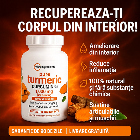 Curcuma îți reduce inflamația din corp încă din prima săptămână.