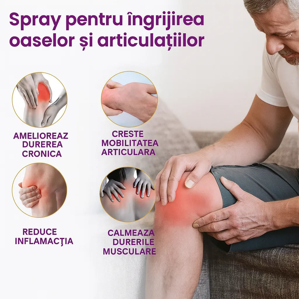 Spray-ul articular care ameliorează durerea în doar 7 zile – peste 3.000 de români îl folosesc deja